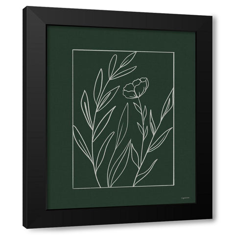 Boxed Botanical II Black Modern Wood Framed Art Print with Double Matting by Brown, Kyra
