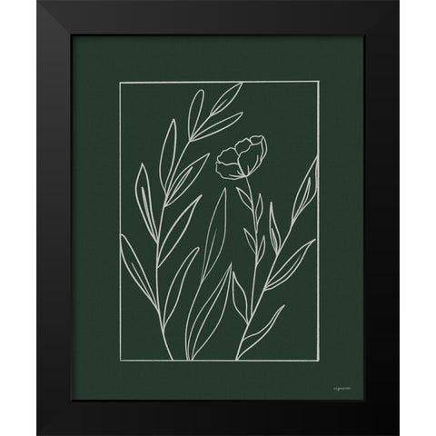Boxed Botanical II Black Modern Wood Framed Art Print by Brown, Kyra