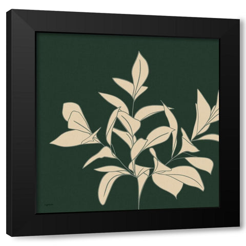 Green Botanical Black Modern Wood Framed Art Print with Double Matting by Brown, Kyra