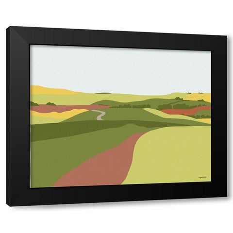 Field I Black Modern Wood Framed Art Print with Double Matting by Brown, Kyra