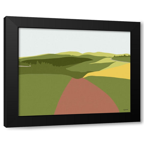 Field II Black Modern Wood Framed Art Print with Double Matting by Brown, Kyra