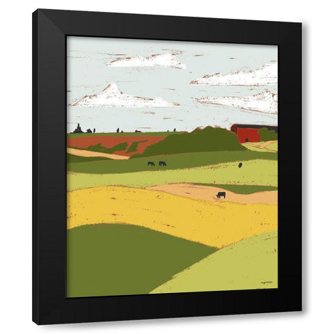 Pasture I Black Modern Wood Framed Art Print by Brown, Kyra