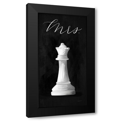 Mrs. Queen Black Modern Wood Framed Art Print by Brown, Kyra