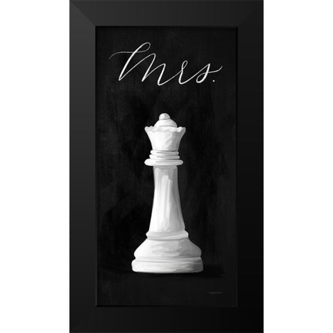 Mrs. Queen Black Modern Wood Framed Art Print by Brown, Kyra