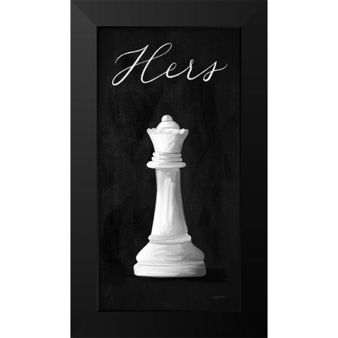 Queen Hers Black Modern Wood Framed Art Print by Brown, Kyra