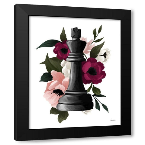 Color King Black Modern Wood Framed Art Print by Brown, Kyra