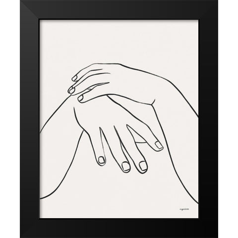 Hands IV Black Modern Wood Framed Art Print by Brown, Kyra