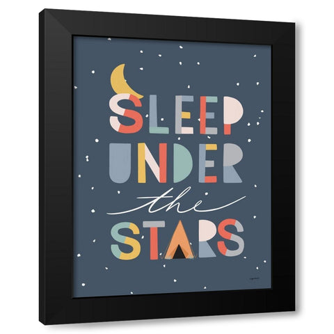 Sleep Under the Stars Black Modern Wood Framed Art Print by Brown, Kyra