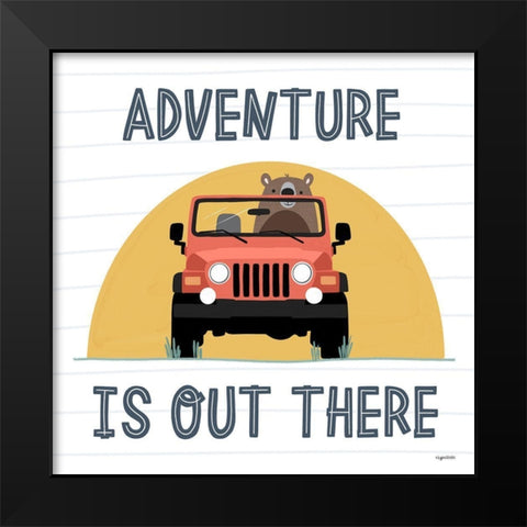 Adventure Black Modern Wood Framed Art Print by Brown, Kyra