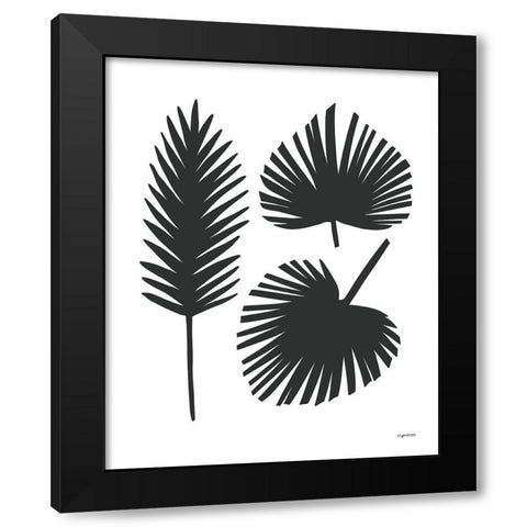 Cali Palms Black Modern Wood Framed Art Print by Brown, Kyra