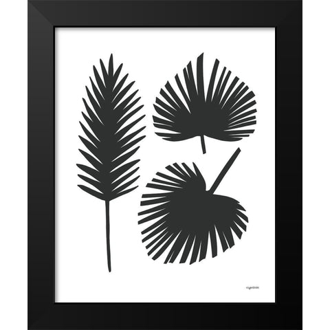 Cali Palms Black Modern Wood Framed Art Print by Brown, Kyra