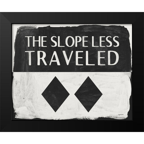 Slope Less Traveled Black Modern Wood Framed Art Print by Brown, Kyra