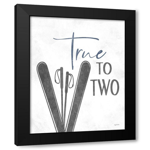 True to Two Black Modern Wood Framed Art Print with Double Matting by Brown, Kyra