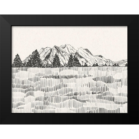 Mountainscape Black Modern Wood Framed Art Print by Brown, Kyra