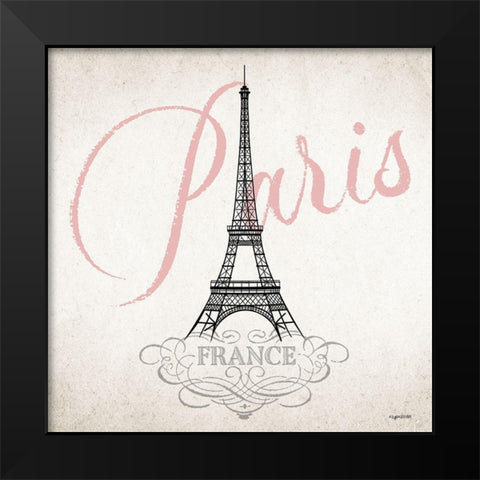 Paris-France Black Modern Wood Framed Art Print by Brown, Kyra