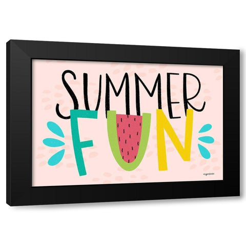 Summer Fun Black Modern Wood Framed Art Print by Brown, Kyra