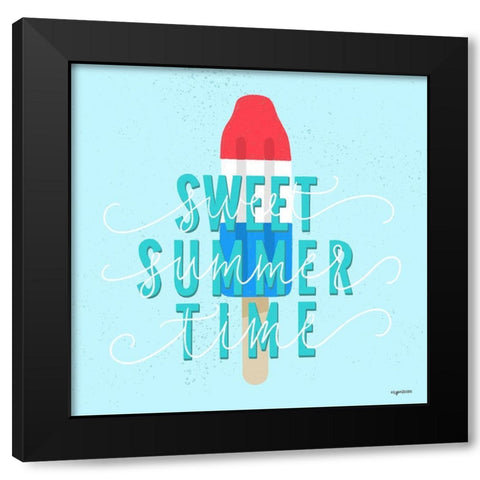Sweet Summer Time Black Modern Wood Framed Art Print by Brown, Kyra