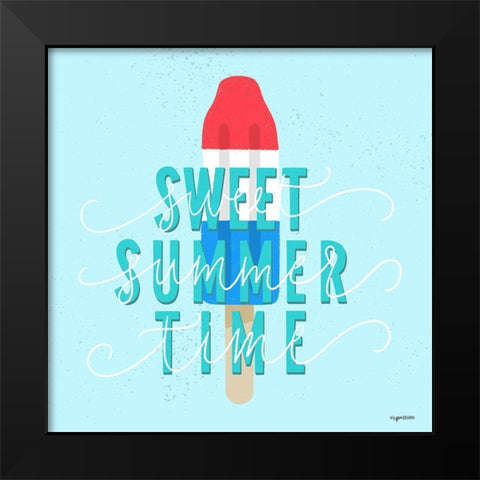 Sweet Summer Time Black Modern Wood Framed Art Print by Brown, Kyra