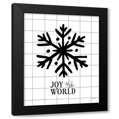 Joy to the World Black Modern Wood Framed Art Print by Brown, Kyra