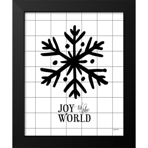 Joy to the World Black Modern Wood Framed Art Print by Brown, Kyra