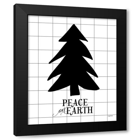 Peace on Earth Black Modern Wood Framed Art Print with Double Matting by Brown, Kyra