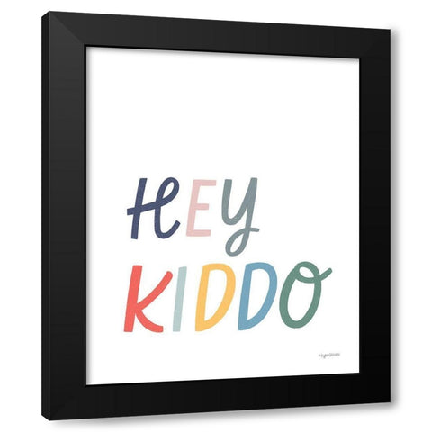 Key-Kiddo Black Modern Wood Framed Art Print by Brown, Kyra