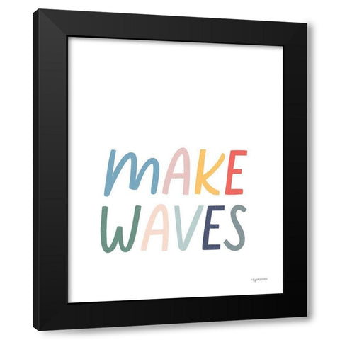 Make Waves Black Modern Wood Framed Art Print by Brown, Kyra