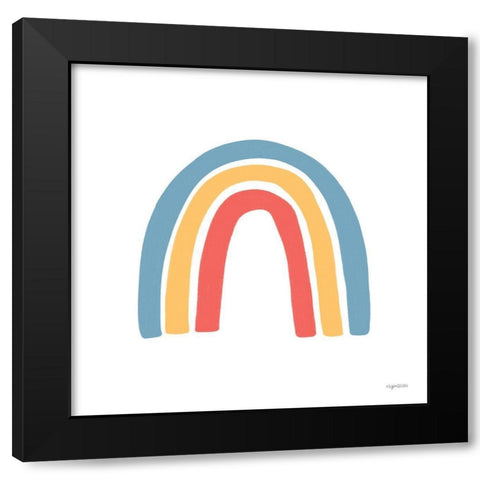 Primary Rainbow Black Modern Wood Framed Art Print with Double Matting by Brown, Kyra