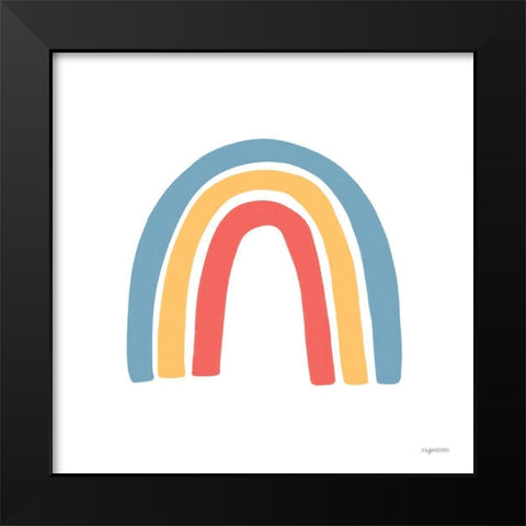 Primary Rainbow Black Modern Wood Framed Art Print by Brown, Kyra