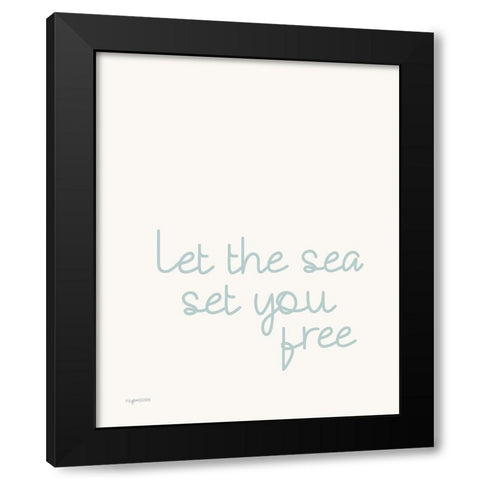 Let the Sea Black Modern Wood Framed Art Print by Brown, Kyra