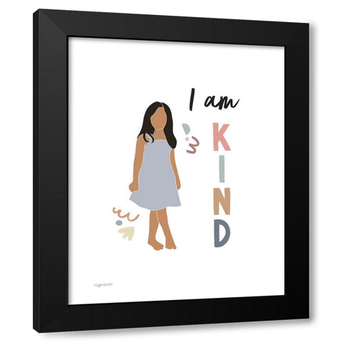 I am Kind Black Modern Wood Framed Art Print with Double Matting by Brown, Kyra