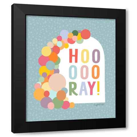 Hooray! Black Modern Wood Framed Art Print by Brown, Kyra