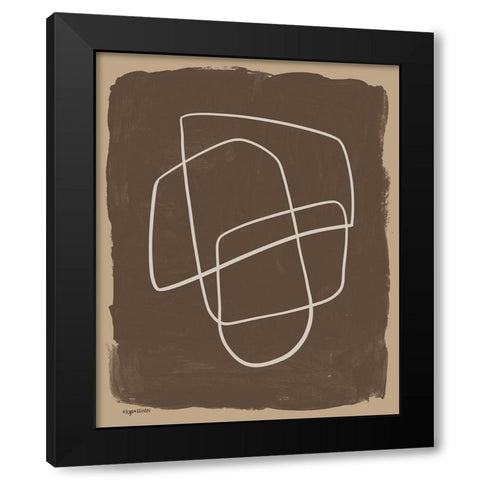 Brown Abstract II Black Modern Wood Framed Art Print by Brown, Kyra