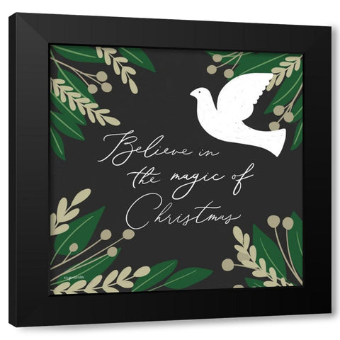 Magic of Christmas Black Modern Wood Framed Art Print with Double Matting by Brown, Kyra