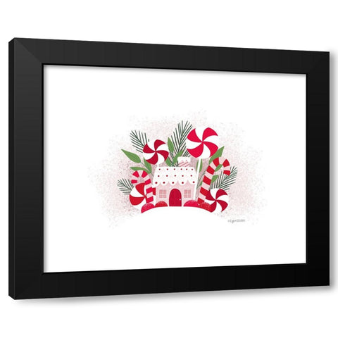 Peppermint Cottage Black Modern Wood Framed Art Print with Double Matting by Brown, Kyra