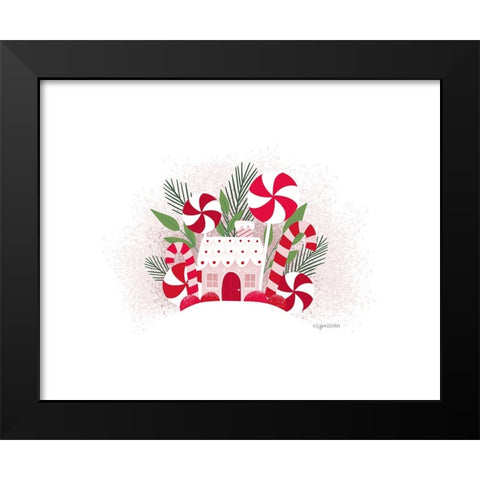 Peppermint Cottage Black Modern Wood Framed Art Print by Brown, Kyra