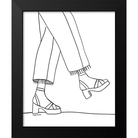BW Fancy Feet II Black Modern Wood Framed Art Print by Brown, Kyra