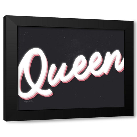 Queen II Black Modern Wood Framed Art Print with Double Matting by Brown, Kyra
