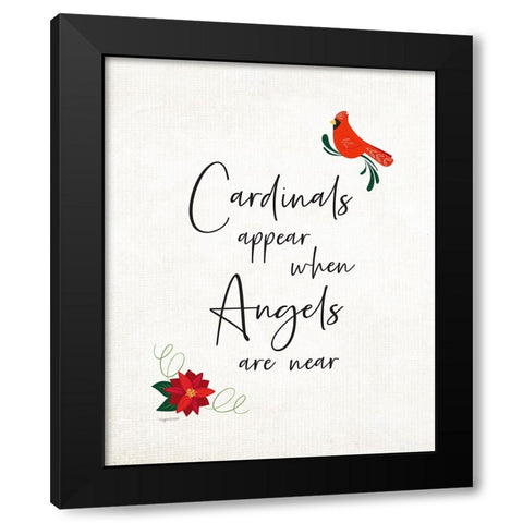 Angels are Near Black Modern Wood Framed Art Print by Brown, Kyra