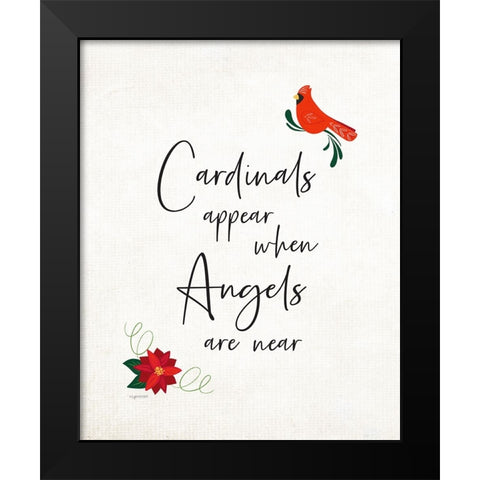 Angels are Near Black Modern Wood Framed Art Print by Brown, Kyra