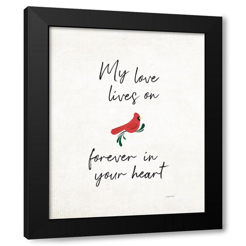 Love Lives Black Modern Wood Framed Art Print with Double Matting by Brown, Kyra