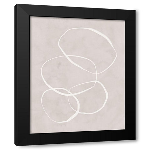 Infinity III Black Modern Wood Framed Art Print by Blue, Nina