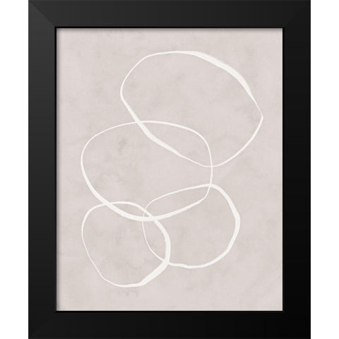 Infinity III Black Modern Wood Framed Art Print by Blue, Nina