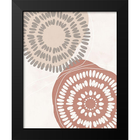 Boho Circles II Black Modern Wood Framed Art Print by Blue, Nina
