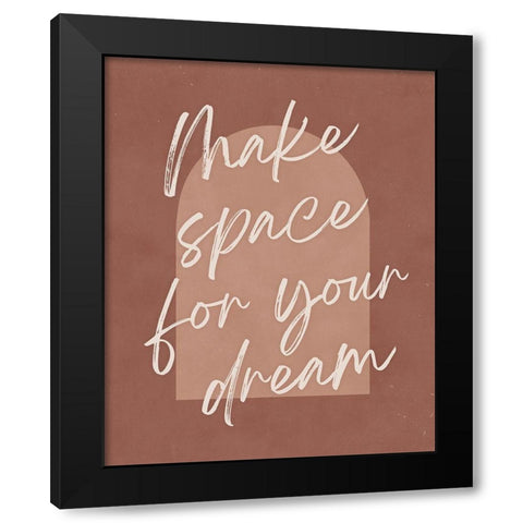 Make Space Black Modern Wood Framed Art Print by Blue, Nina