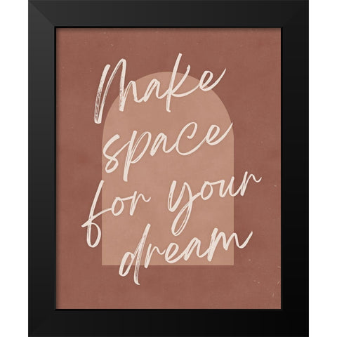 Make Space Black Modern Wood Framed Art Print by Blue, Nina