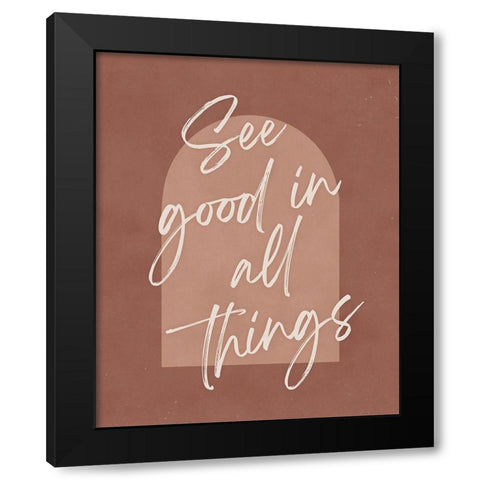 See Good Black Modern Wood Framed Art Print with Double Matting by Blue, Nina