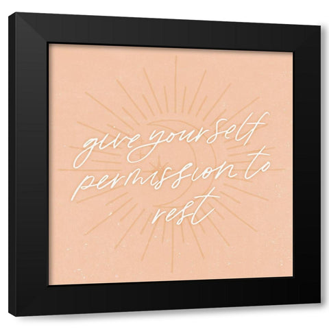 Rest Black Modern Wood Framed Art Print by Blue, Nina