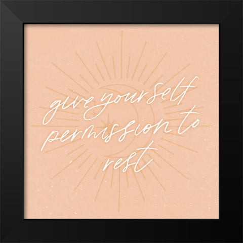 Rest Black Modern Wood Framed Art Print by Blue, Nina