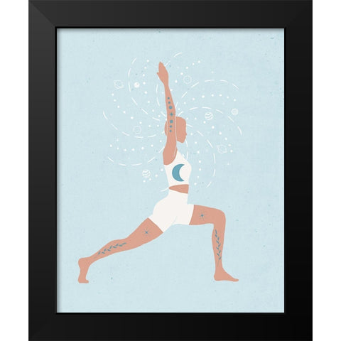 Yoga Pose II Black Modern Wood Framed Art Print by Blue, Nina